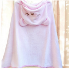 Hooded baby fleece blanket